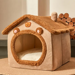 Indoor Dog Kennel Winter Warm Cat Kennel Washable Cat Nest