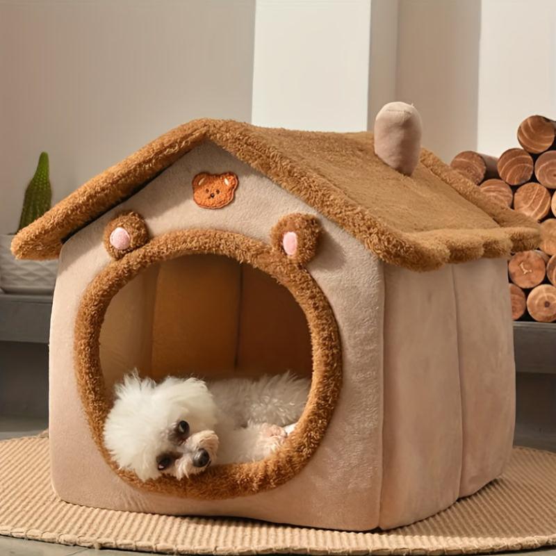 Indoor Dog Kennel Winter Warm Cat Kennel Washable Cat Nest
