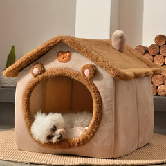 Indoor Dog Kennel Winter Warm Cat Kennel Washable Cat Nest