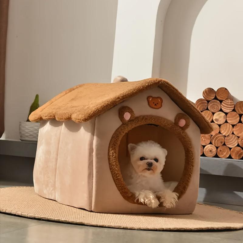 Indoor Dog Kennel Winter Warm Cat Kennel Washable Cat Nest