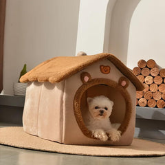 Indoor Dog Kennel Winter Warm Cat Kennel Washable Cat Nest