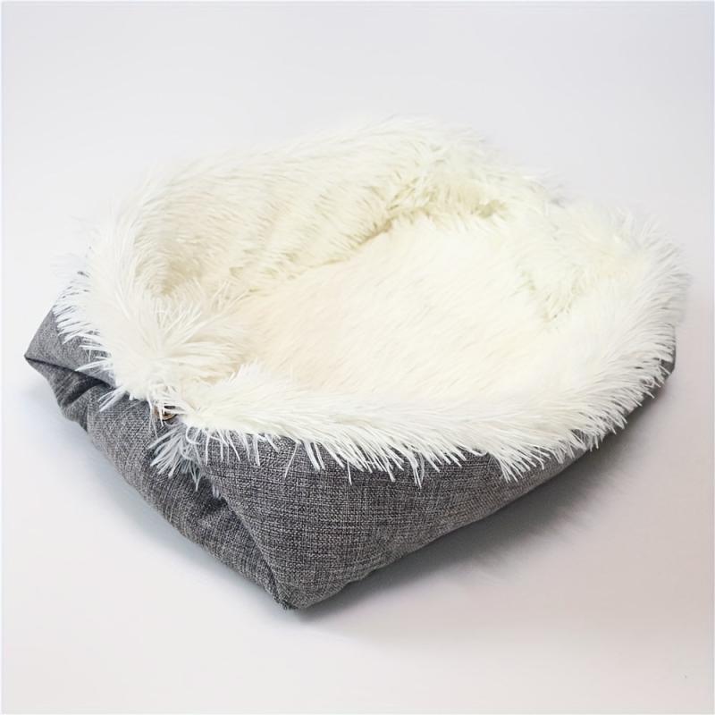Cozy Indoor Cat Bed Round Donut Shape Washable Pet Cushion Mat Plush Bed