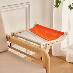 Solid Wood Cat Hanging Bed Balcony Window Cat Litter