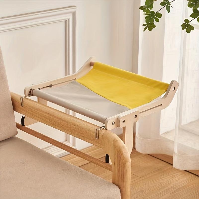 Solid Wood Cat Hanging Bed Balcony Window Cat Litter