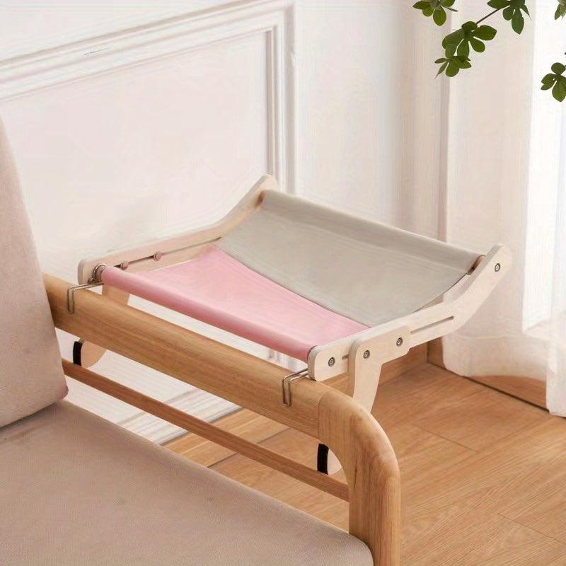 Solid Wood Cat Hanging Bed Balcony Window Cat Litter