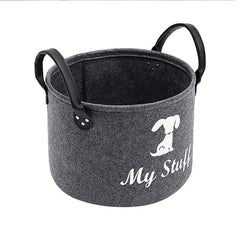 Felt Dog Toy Storage Basket Box Pet Supplies