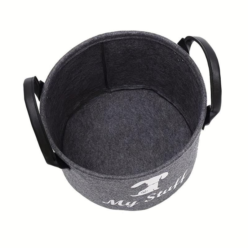 Felt Dog Toy Storage Basket Box Pet Supplies
