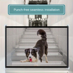 1pc Pet Dog Fence Nylon Collapsible Dog Isolation Mesh Cat And Dog Safety