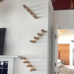 Wall Mounted Cat Climbing Ladder with Sisal Rope
