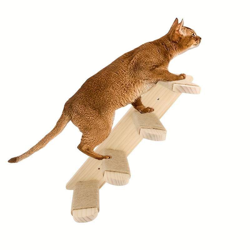 Wall Mounted Cat Climbing Ladder with Sisal Rope