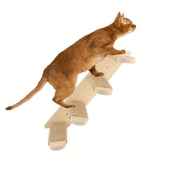 Wall Mounted Cat Climbing Ladder with Sisal Rope