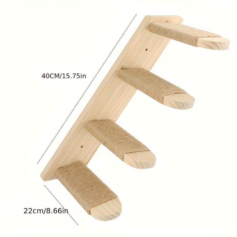 Wall Mounted Cat Climbing Ladder with Sisal Rope