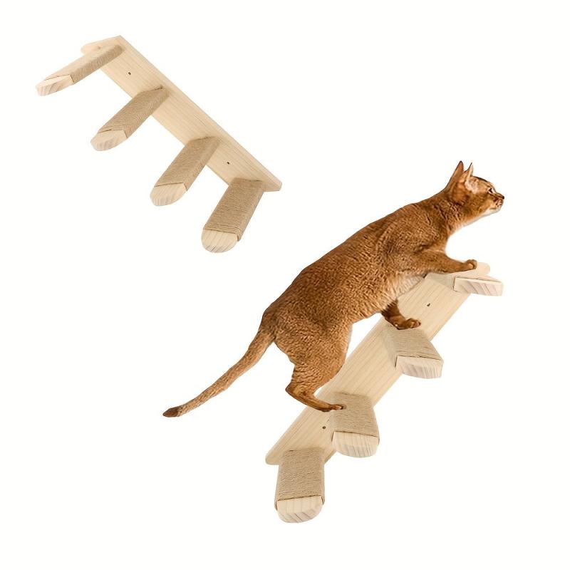 Wall Mounted Cat Climbing Ladder with Sisal Rope