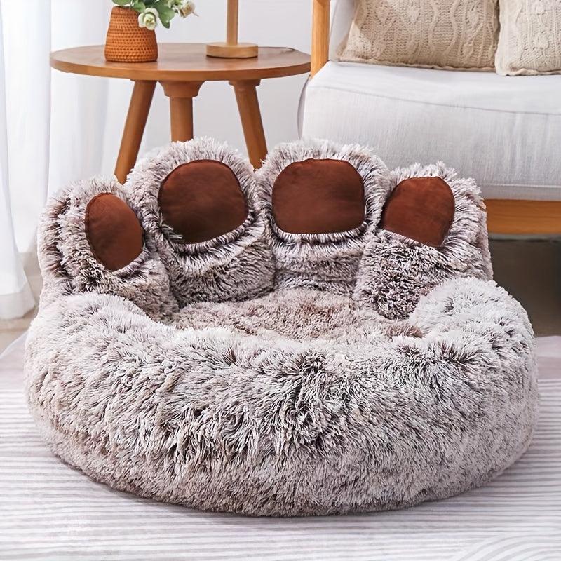 Calming Donut Dog Bed Soft Round Plush Cat Bed