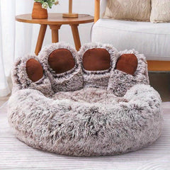 Calming Donut Dog Bed Soft Round Plush Cat Bed