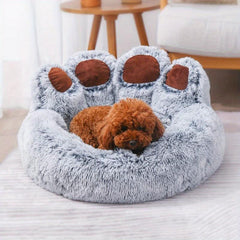 Calming Donut Dog Bed Soft Round Plush Cat Bed