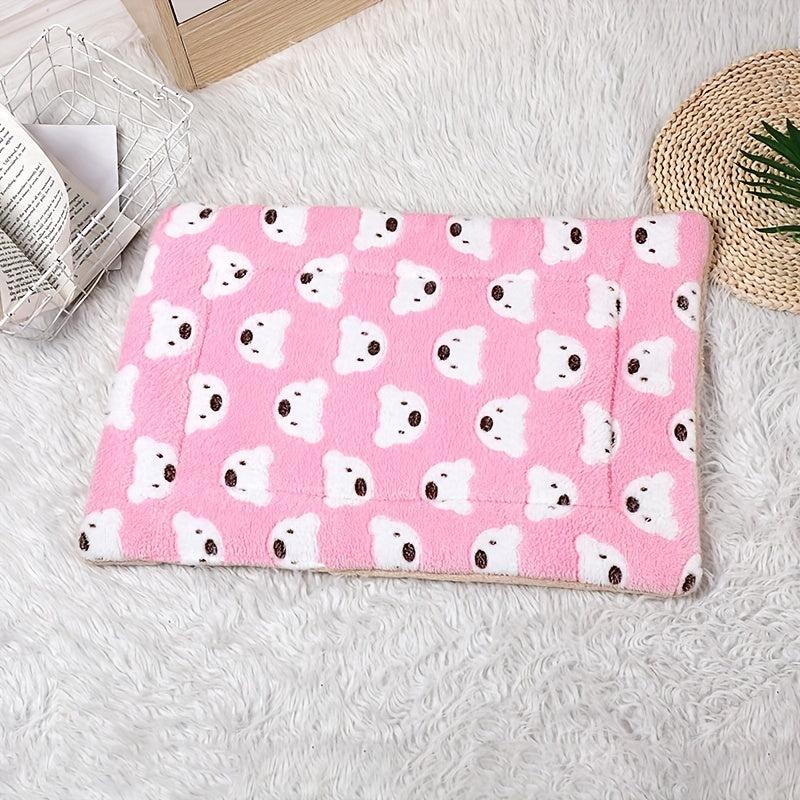 Cartoon Bear Pattern Pet Pad Comfortable And Thickened Cat Bed