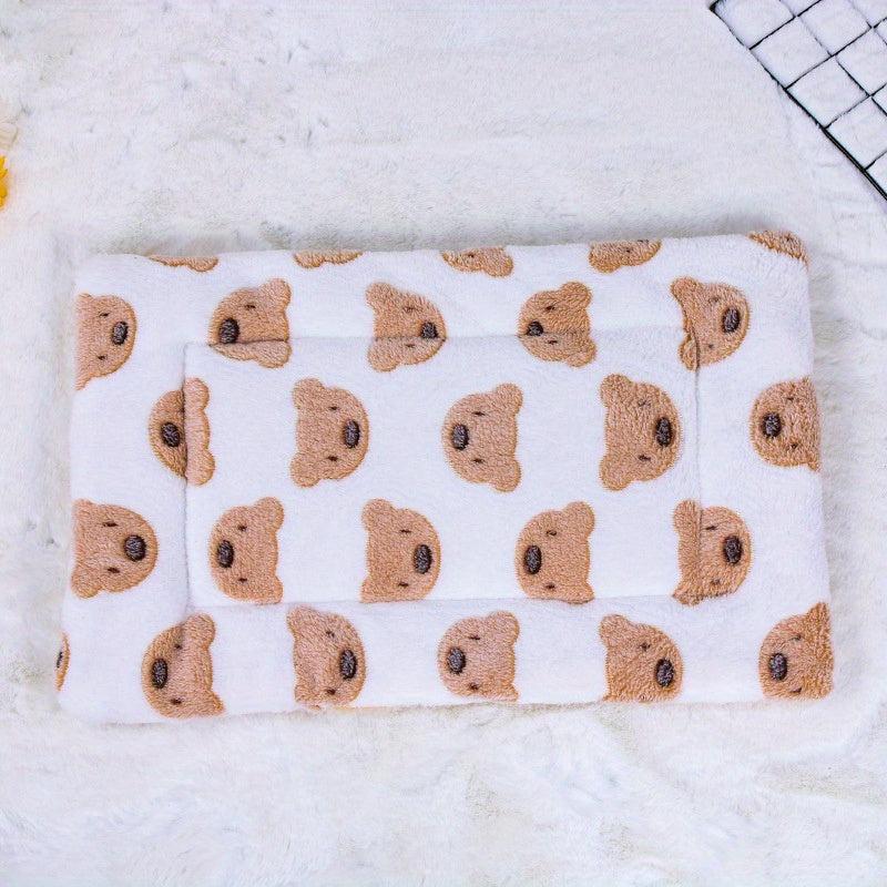 Cartoon Bear Pattern Pet Pad Comfortable And Thickened Cat Bed