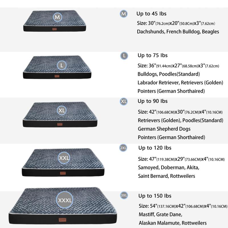 Waterproof Dog Bed Removable Washable Cover Non Slip Bottom