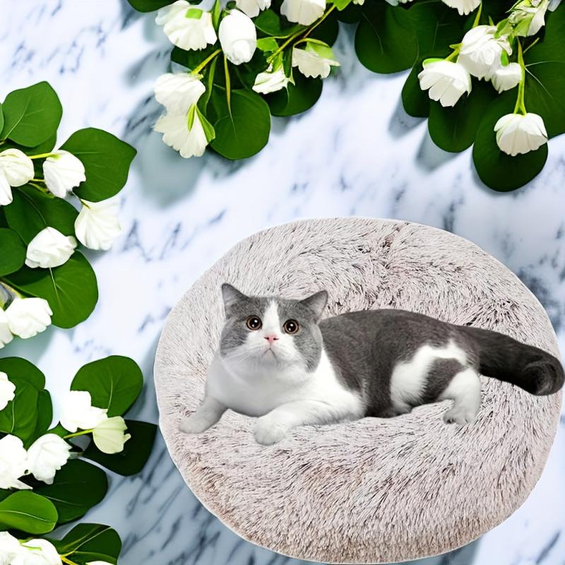 Warm Plush Cat Bed, Washable, Cat Sleeping Cushion
