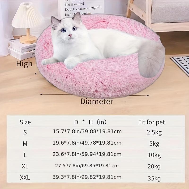 Warm Plush Cat Bed, Washable, Cat Sleeping Cushion