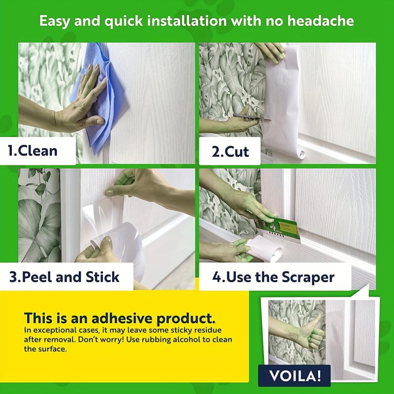 3pcs Door Protector Dog Scratch Cat Guard Clear
