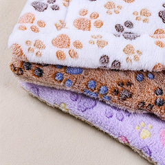 Cartoon Light Coffee Dog Paw Pattern Thickened Double Layer Pet Mat