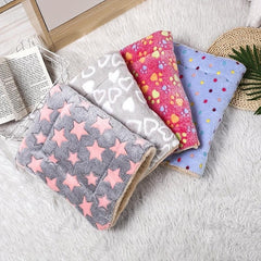 Cartoon Light Coffee Dog Paw Pattern Thickened Double Layer Pet Mat
