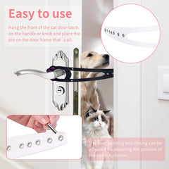 Adjustable Cat Door Holder Latch Dog Lock