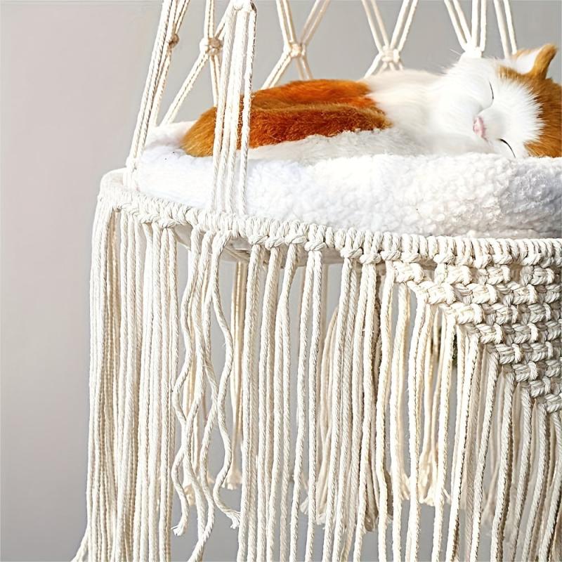 Hand woven Cat Nest Hammock Basket Wall Hanging Pet Basket