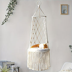 Hand woven Cat Nest Hammock Basket Wall Hanging Pet Basket