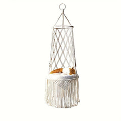 Hand woven Cat Nest Hammock Basket Wall Hanging Pet Basket