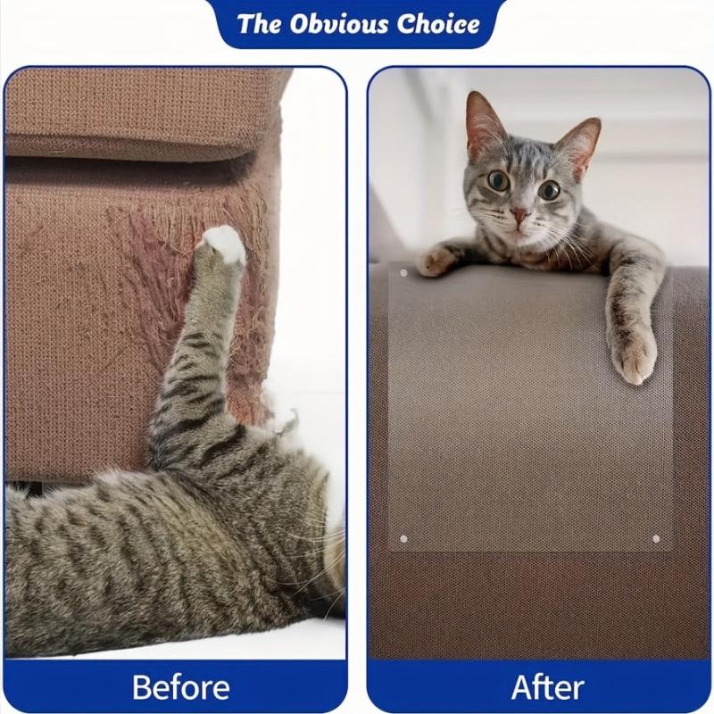 8pcs Cat Scratch Deterrent Furniture Protector Tapes