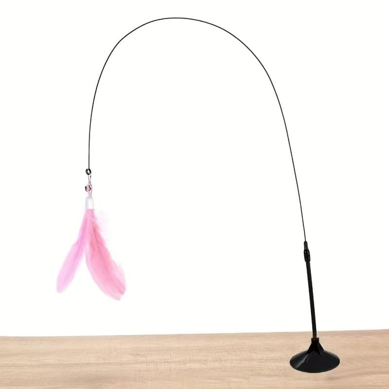 Feather Cat Teaser Toy with Bell - Interactive and Durable Chew Toy