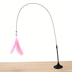 Feather Cat Teaser Toy with Bell - Interactive and Durable Chew Toy