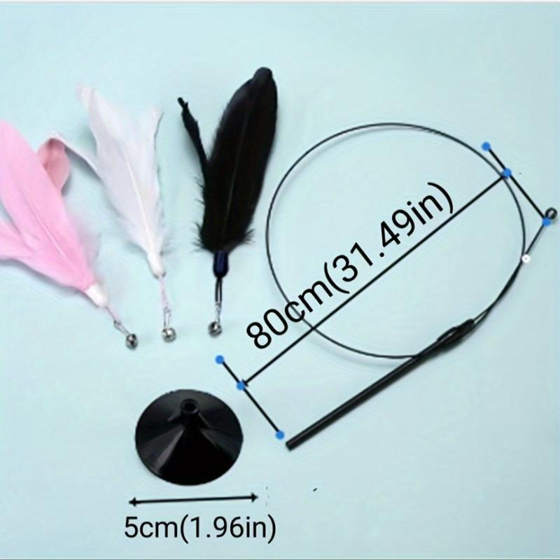 Feather Cat Teaser Toy with Bell - Interactive and Durable Chew Toy