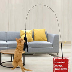 Feather Cat Teaser Toy with Bell - Interactive and Durable Chew Toy