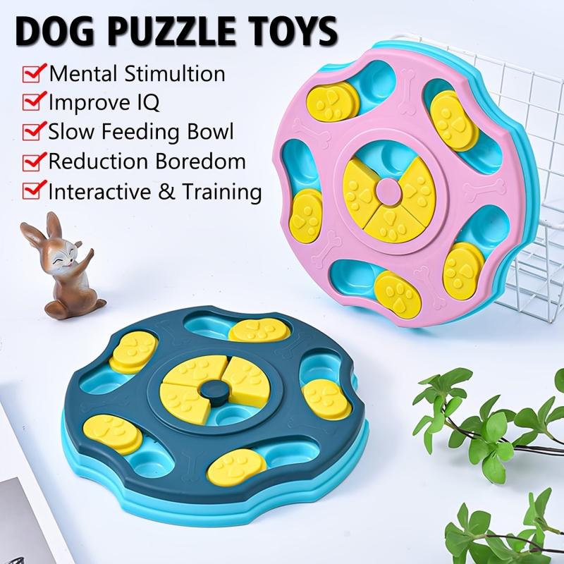 Interactive Dog Toy Treat Dispenser Slow Feeder Bowl for Training & Amusement