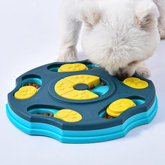 Interactive Dog Toy Treat Dispenser Slow Feeder Bowl for Training & Amusement