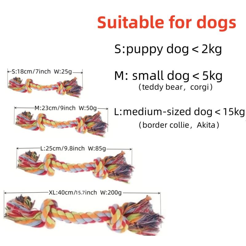 Durable Teeth Cleaning Rope Knot Toy for Dogs and Cats