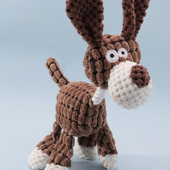 Interactive Plush Dog Toy Cartoon Shape for Chew and Teeth Training