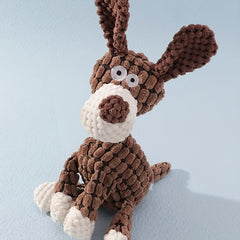 Interactive Plush Dog Toy Cartoon Shape for Chew and Teeth Training