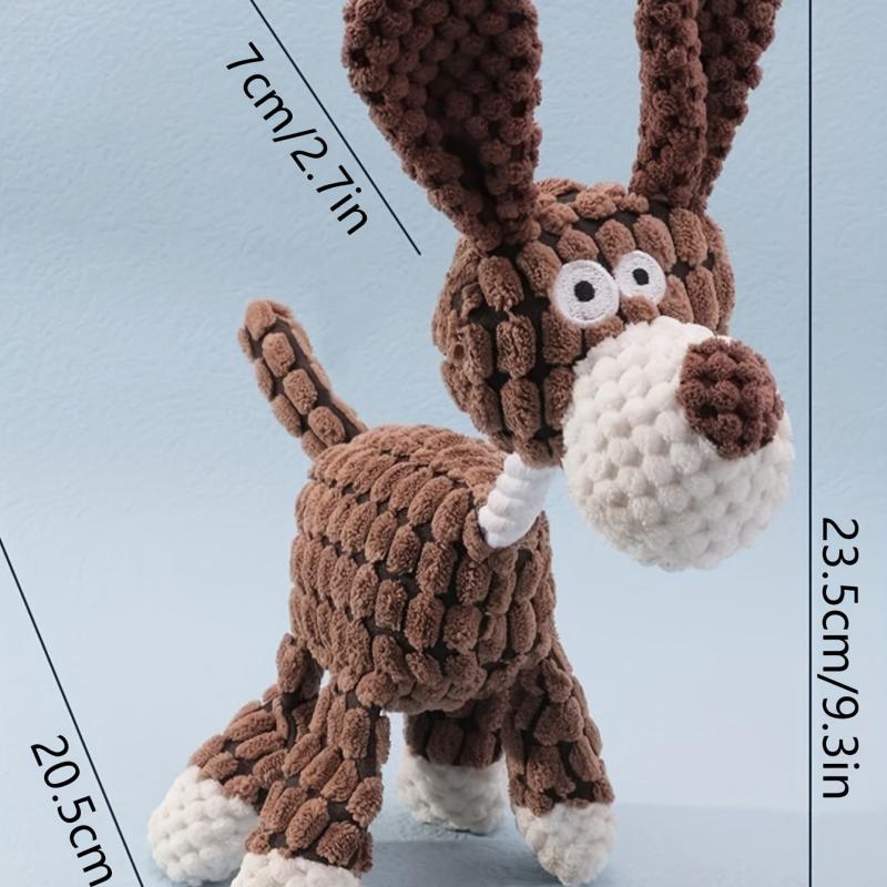 Interactive Plush Dog Toy Cartoon Shape for Chew and Teeth Training