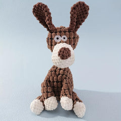Interactive Plush Dog Toy Cartoon Shape for Chew and Teeth Training