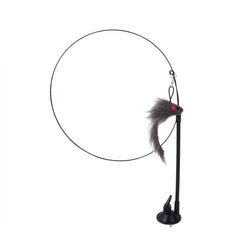 Sucker Feather Bird Toy with Bell for Kitten Play