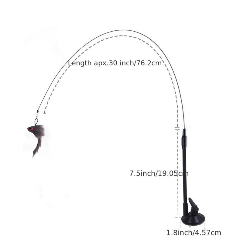 Sucker Feather Bird Toy with Bell for Kitten Play