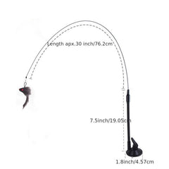 Sucker Feather Bird Toy with Bell for Kitten Play
