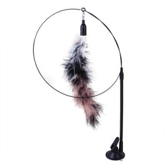 Sucker Feather Bird Toy with Bell for Kitten Play