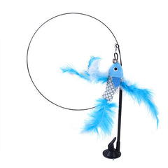 Sucker Feather Bird Toy with Bell for Kitten Play