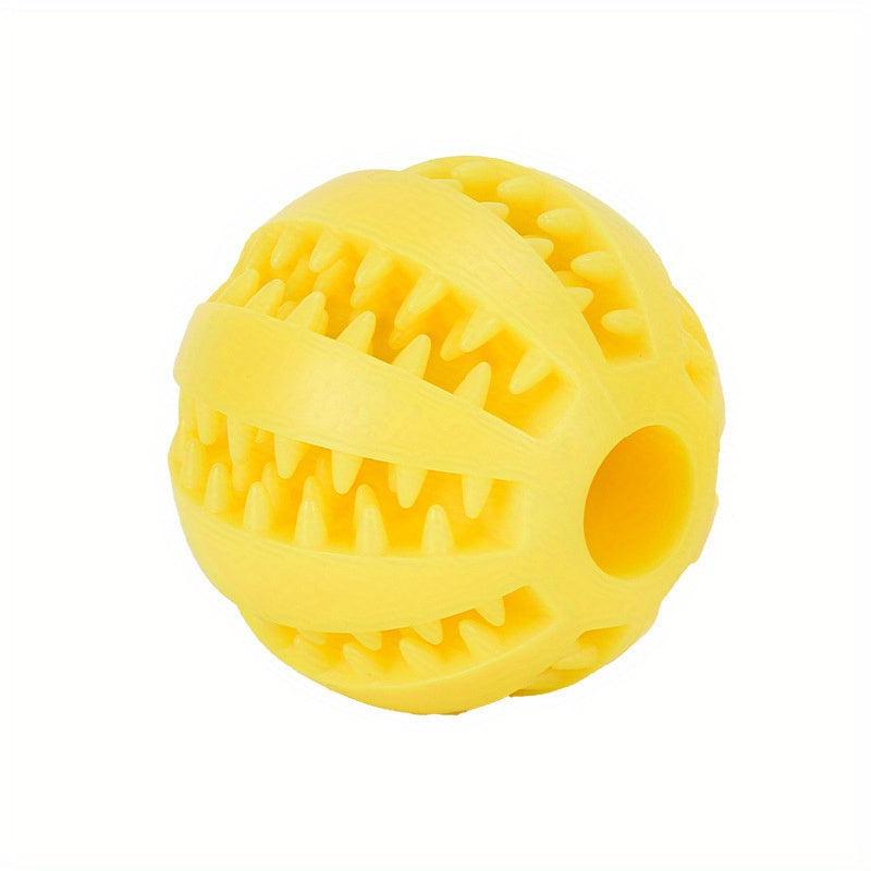 Pet Toy Dog Molar Ball Chew Resistant Rubber Teeth Leak Proof